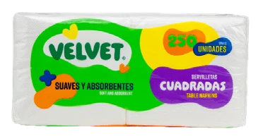 Servilletas Velvet cuadradas, 250 unidades